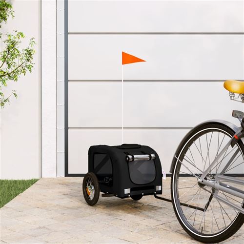 vidaXL Remorque de vélo pour animaux de compagnie noir