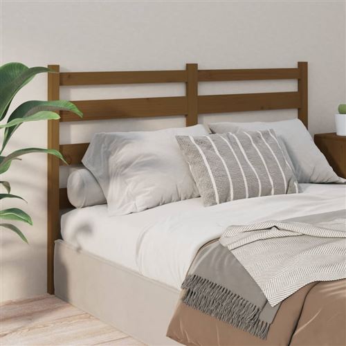 vidaXL Tête de lit Marron miel 186x4x100 cm Bois massif de pin818438