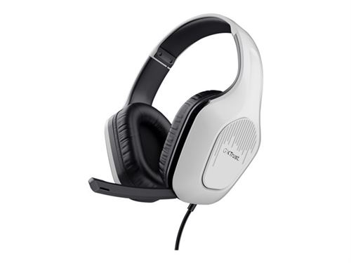 Trust Blanc Gxt 415W Zirox - Micro-Casque - Circum-Aural - Filaire - Jack 3,5Mm