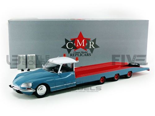 Voiture Miniature De Collection Cmr 1-18 - Citroen Ds Tissier - Plateau Porte Auto - Blue - Cmr138 - Metal