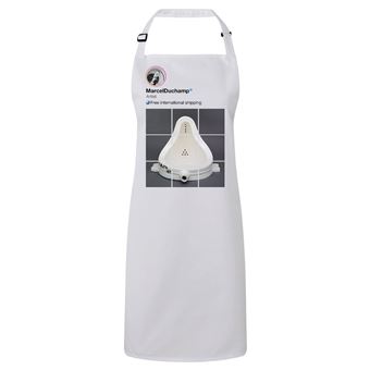 Fabulous Tablier Cuisine Premium Blanc Marcel Duchamp R. Mutt Instagram - 1