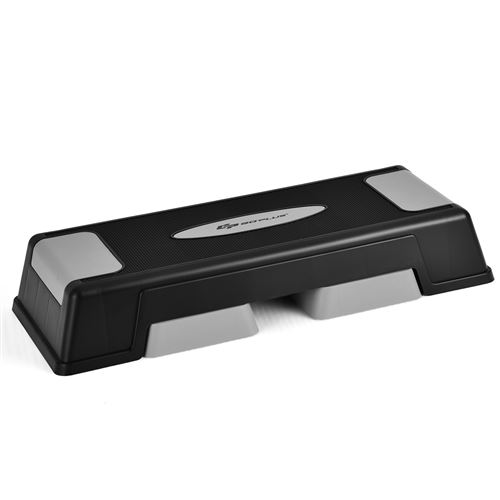  CostwayStepper d'A&eacute;robic Step de Fitness 3 Hauteur R&eacute;glable avec Rehausseurs Coussinets Antid&eacute;rapants Poids Support&eacute; 150 kg Gris