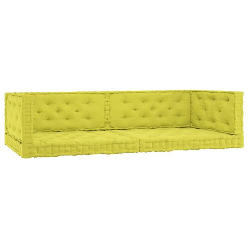 vidaXL Coussins de plancher de palette 6 pcs Vert pomme Coton