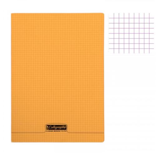  Cahier - A4 (21x29,7cm) - Petits carreaux - 96 pages - Polypro - Orange 