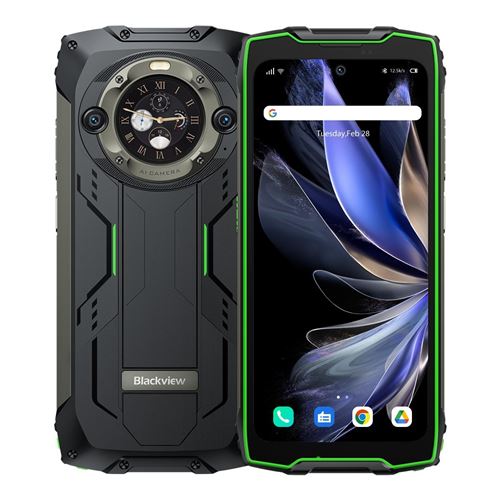 Smartphone 12GB+256GB Android 13 IP68 IP69K 6.7 Inch 64MP 4G NFC 15080mAh Vert YONIS