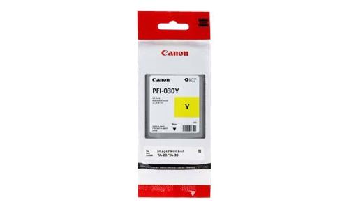 Canon PFI-030Y - 55 ml - jaune - original - réservoir d'encre - pour imagePROGRAF TA-20 TA-20 MFP L24ei TA-30 TA-30 MFP L36ei