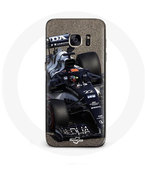Coque pour Samsung Galaxy S6 Formule 1 Yuki Tsunoda pilote automobile de F1 Bleu Maniacase