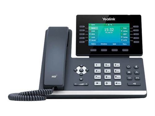 Yealink SIP-T54W - Téléphone VoIP - avec Interface Bluetooth avec ID d appelant - IEEE 802.11a/b/g/n/ac (Wi-Fi) - (conférence) à trois capacité d appel - SIP, SIP v2, SRTP - gris classique