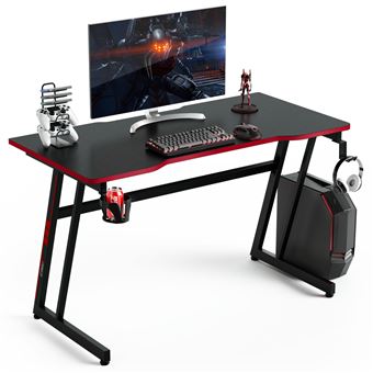 Bureau Gaming pour Gamer 123,5 x 60 x 76 CM Table Ergonomique avec