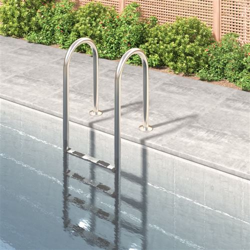 vidaXL Zwembadladder 54x38x184,5 cm 304 roestvrij staal93453