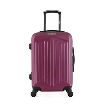 bluestar - valise cabine hagen 55 cm 4 roues - prune - 1