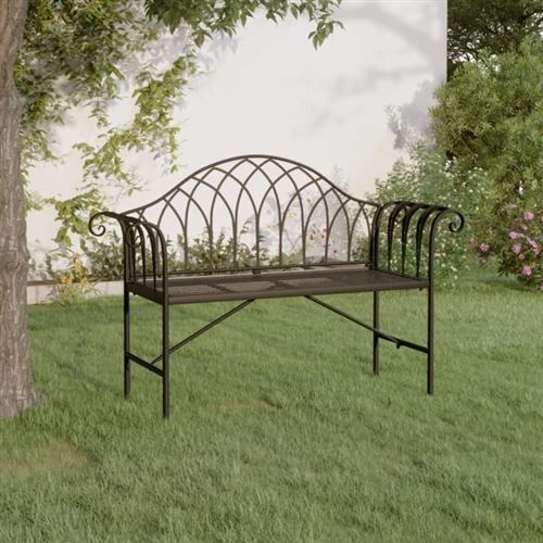 Vidaxl Noir Banc 2 Places 128 Cm - Image 3