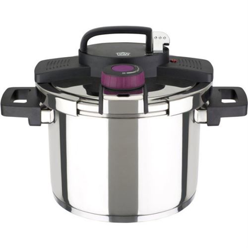 Non Communiqué Autocuiseur Induction Gsw Easy Click 6 L 22 Cm Acier Massif 18 10