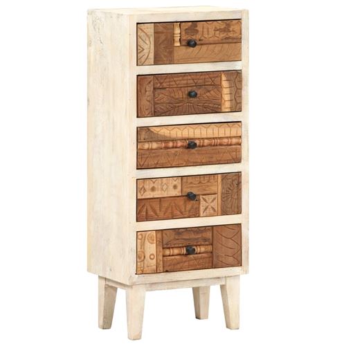 vidaXL Armoire à tiroirs 45 x 30 x 105 cm Bois de récupération massif