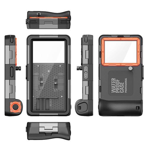 Coque pour ZURSANA Samsung S24 Ultra/S23 Ultra/iPhone15 Coque Submersible Universelle Etui De Plongée Orange