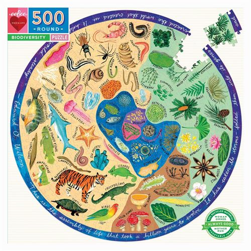 Puzzle carton adulte 500 pieces BIODIVERSITY EEBOO Carton Multicolore