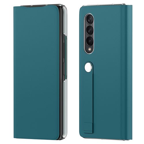 Etui en PU flip avec support vert pour votre Samsung Galaxy Z Fold3 5G