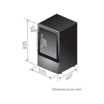 Le Chai LB 420X - Cave à vin - largeur : 58 cm - profondeur : 63 cm - hauteur : 87 cm - 133 litres - classe G - inox