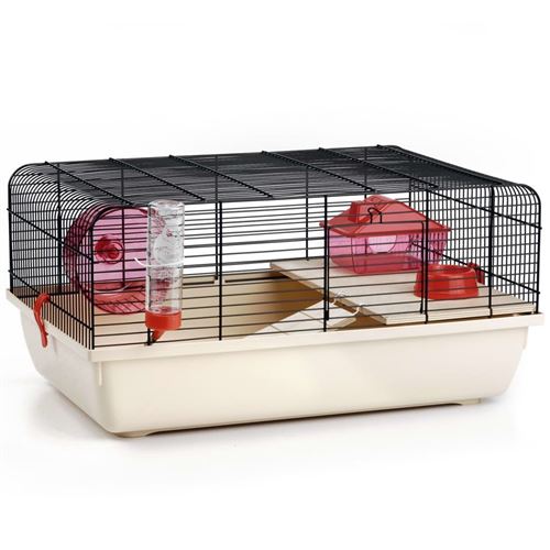 Comparer les prix de Beeztees Cage pour rongeurs Rex Noir/Beige 59x38x29 cm Métal
