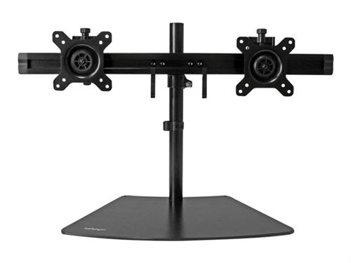 Startech.com Noir Startech Support De Bureau Pour 2 Écrans Avec Base À Fabile Encombrement - Fixation Double Moniteur (Armbarduo) - Pied - Bras Réglable - Pour Écran Lcd - Plastique, Aluminium, Acier - Taille D'écran : 24" - Montable Sur Support - Pour P/