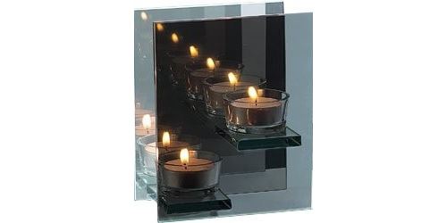 Bougeoir En Verre Pour 2 Bougies