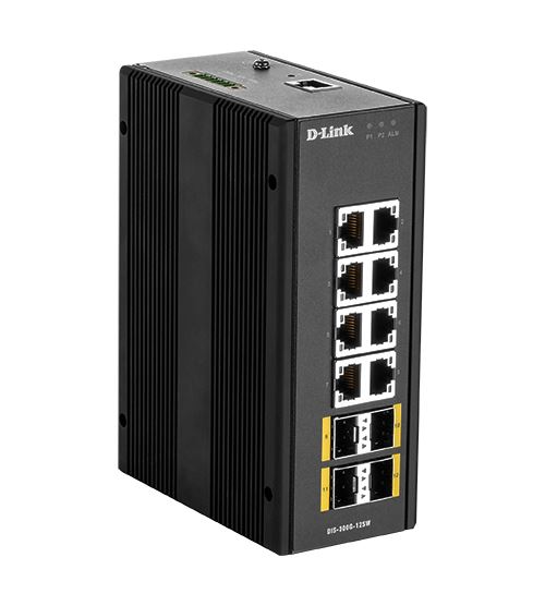 d-link 12 port l2 managed switch with 8x10/100/1000baset(x) ports noir