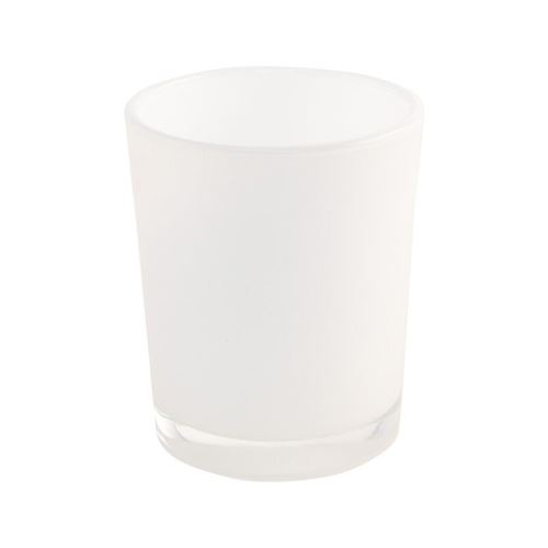 bougeoir blanc brillant 5.6x6.5cm