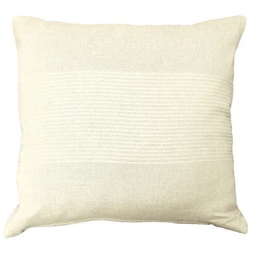 Housse de coussin +encart 40 x 40 cm coton tisse lana Naturel