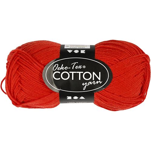 Creotime fil de coton rouge 170 mètres