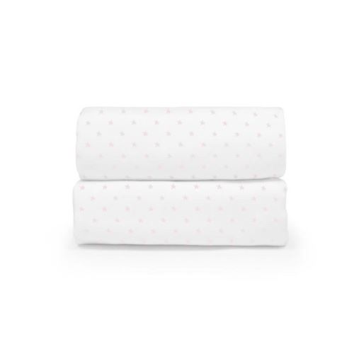 ABSORBA Set de 2 langes Chut bébé dort - 100% coton - Rose