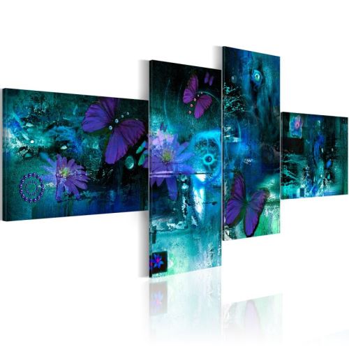 Tableau - Papillons en turquoise .Taille : 200x90