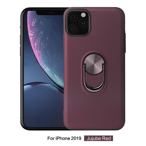 Coque de protection TPU avec support de bague pour Apple iPhone 11 Pro Max 6.5 - Rouge foncé