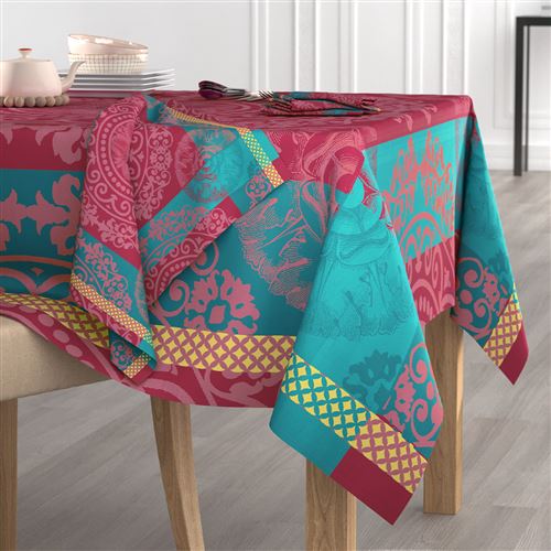 Lot De 2 Serviettes Baroque Fuchsia - 47/47 - Anne De Solène