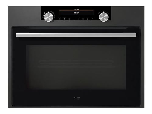 ASKO OM8464A - Four micro-ondes combiné - encastrable - 50 litres - 1000 Watt - graphite noir - Asko