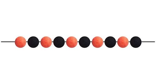 Amscan guirlande décorative Pom Pom 3,29 mètres orange/noir