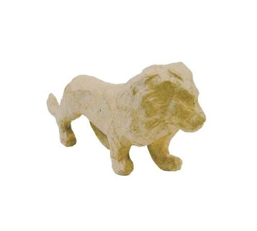 Lion en papier mâché 15 cm