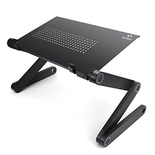 LifeBasis Table de Lit Pliable Table Ordinateur Réglable Compacte Légère pour PC Portable Plateau Table de Lecture pour Ultrabook Li