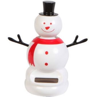 Bonhomme De Neige Dansant Solaire – Figurine Décorative Pour Voiture, Bureau Ou Jardin, énergie Photodynamique