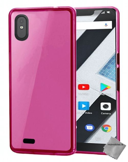 Housse etui coque pochette silicone gel fine pour Archos Core 62s avec film ecran - ROSE