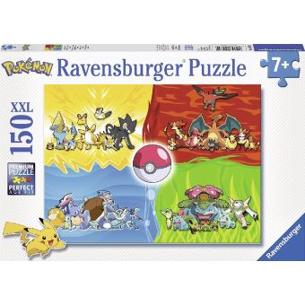 Puzzle Xxl 150 Pieces Différents Pokemon Pikachu Bulbizare Tortank Dracaufeu Enfant Ravensburger