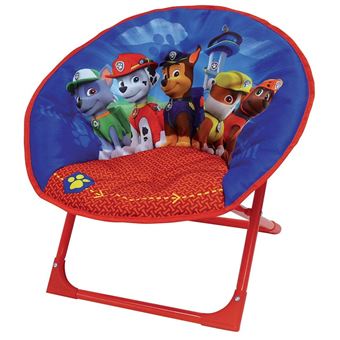 Fun House 712620 Pat Patrouille Siege Lune Pliable Pour Enfant Polyester Polyethylene Acier 54 X 45 X 47 Cm Decoration De Chambre Achat Prix Fnac