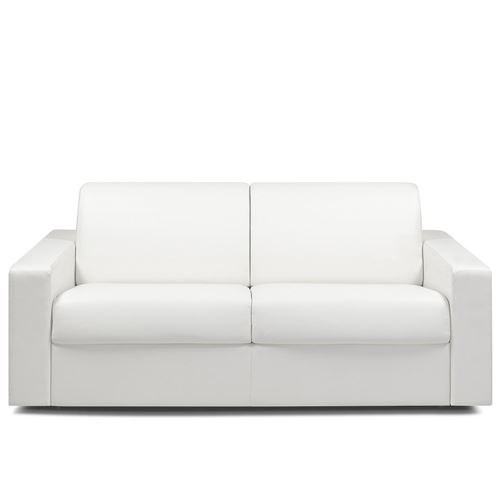 Canapé convertible MIDNIGHT RAPIDO 140cm matelas 16cm revêtement polyuréthane blanc