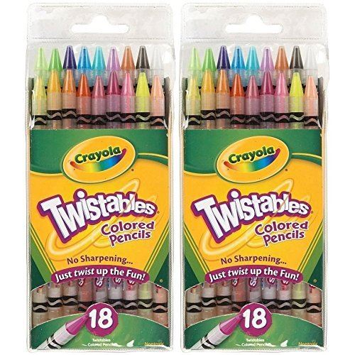 Crayola Crayons de couleur Twistables 18ct (paquet de 2)
