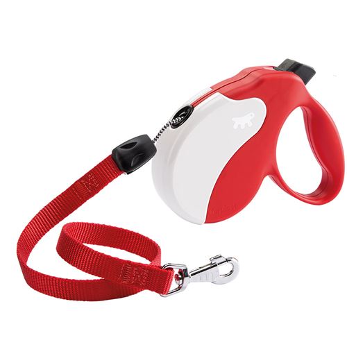 Meilleurs prix pour Laisse rétractable pour chiens AMIGO CORD LARGE, cordon rétractable, 5 mètres, max 50 kg, Rouge