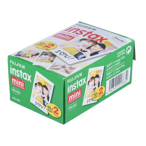Fujifilm Instax Mini 20 Feuilles Film Blanc Photo Papier