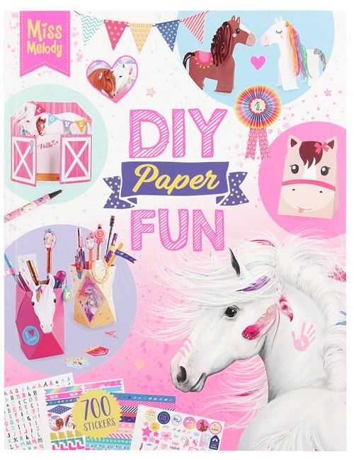 Miss Melody livre de bricolage 27,5 x 21,5 cm papier rose