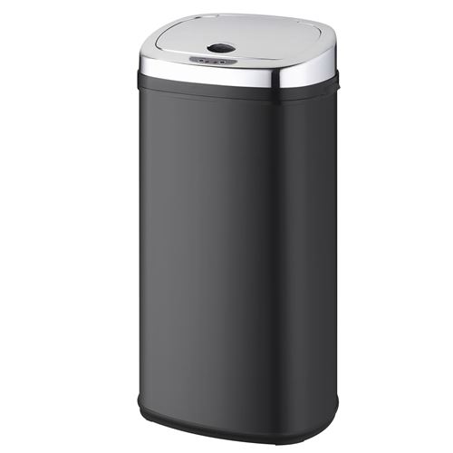 Poubelle de cuisine automatique LARGO Noir Acier inoxydable 42L
