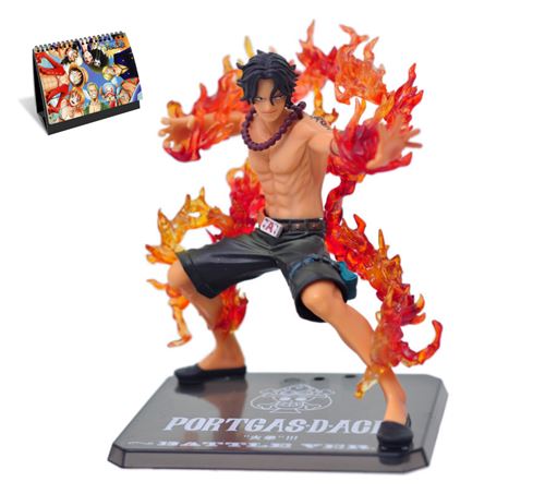 Figurine One Piece Portgas D Ace 12 cm avec Calendrier One Piece 2021 en français
