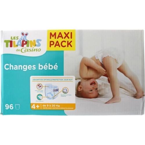 Les Tilapins 96 Couches Maxi+ Taille 4+ 9 A 20kg