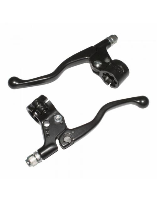 Levier de frein cyclo court alu noir (paire) -selection p2r-